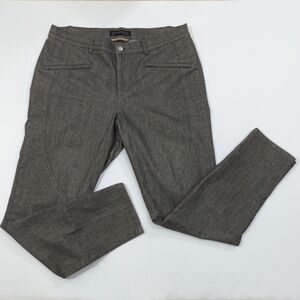 Peruvian Connection Slim Tweed Gray Cropped Trousers